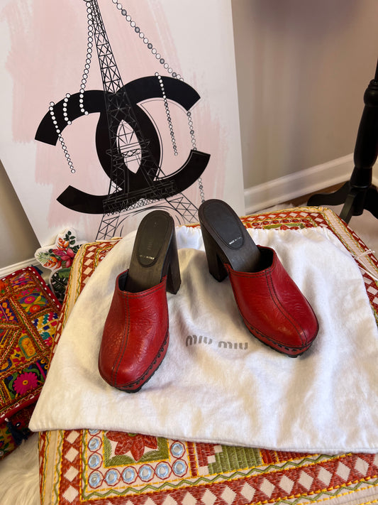 MIU MIU PLATFORM CLOGS