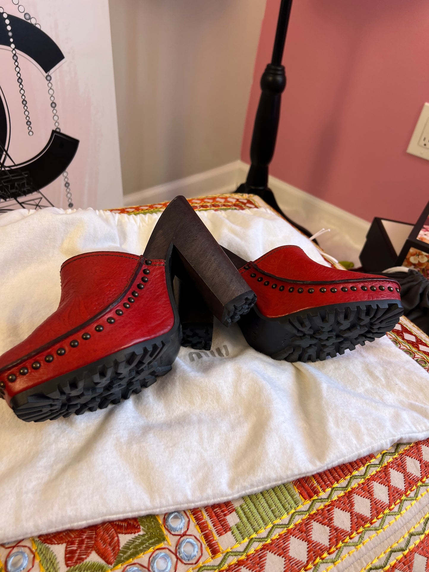 MIU MIU PLATFORM CLOGS